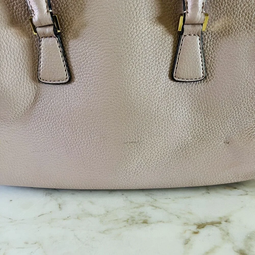 MICHAEL KORS Harper Blossom Baby Pink Leather Medium Satchel Crossbody Bag